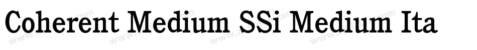 Coherent Medium SSi Medium Italic字体转换